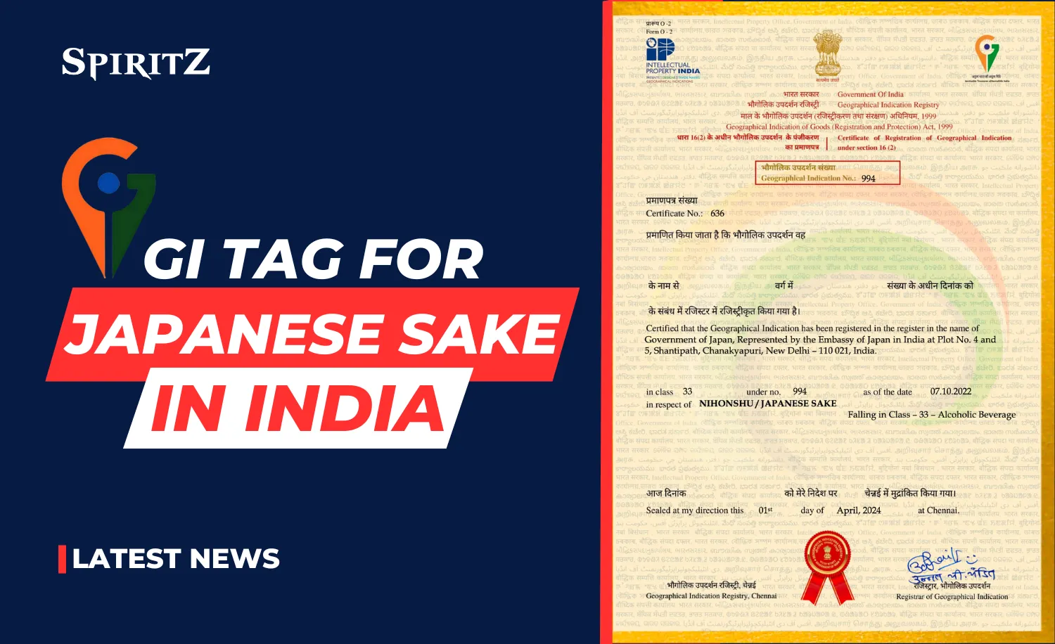 GI tag for Japanese sake in India